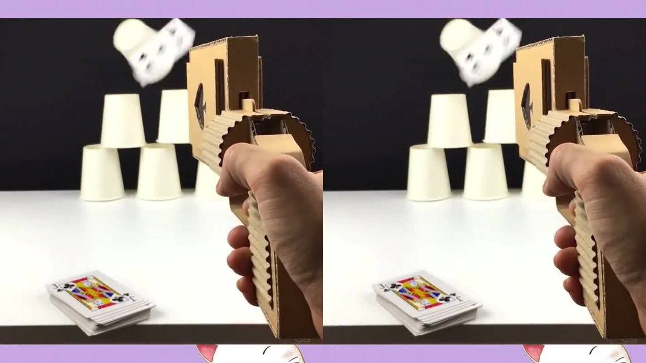 手把手教你做一把好玩帅气的扑克牌发射枪玩