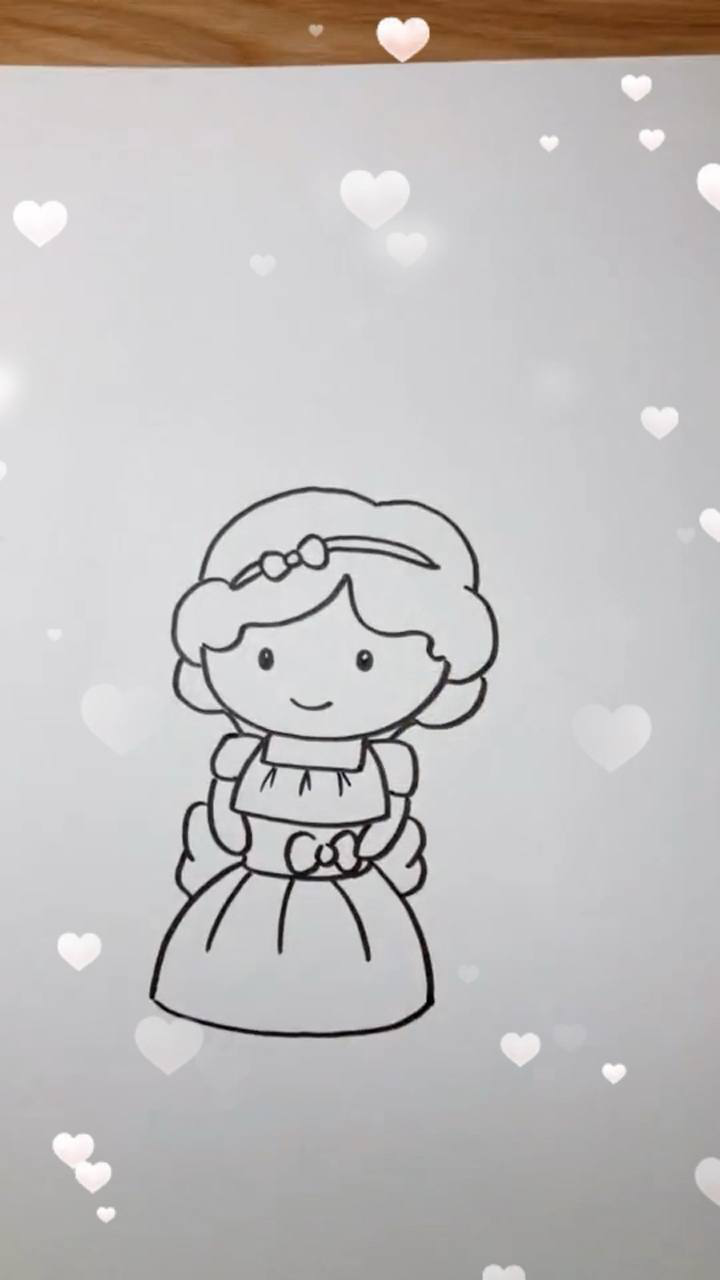 白雪公主简单画法