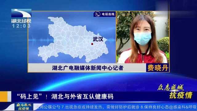 “码上见”!湖北与外省互认健康码,返岗人员无需另行提供证明