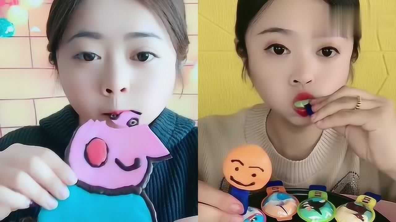 美女直播吃佩奇零食,卡通奶酪棒,各种口味任意选,我向往的生活_腾讯