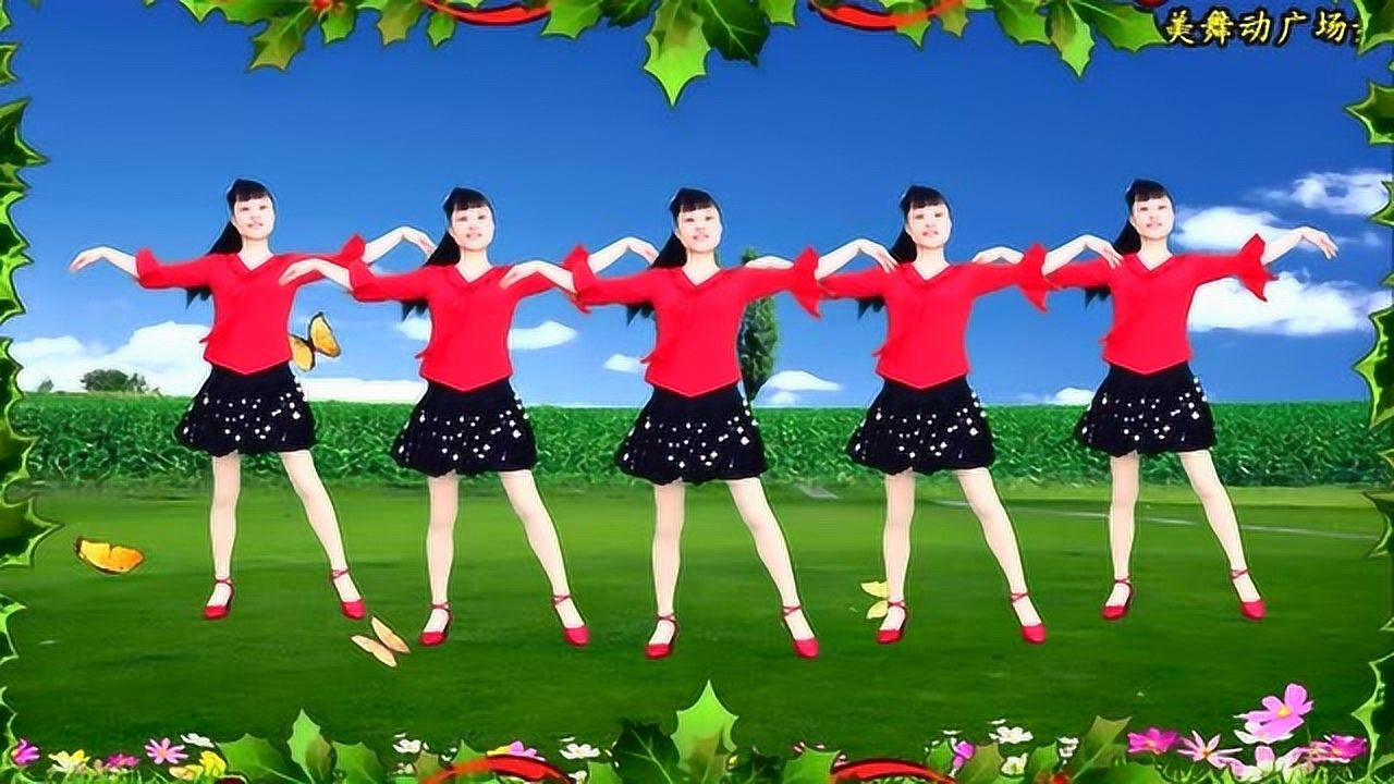 网络最火广场舞酒醉的蝴蝶最新版队形动作真好看