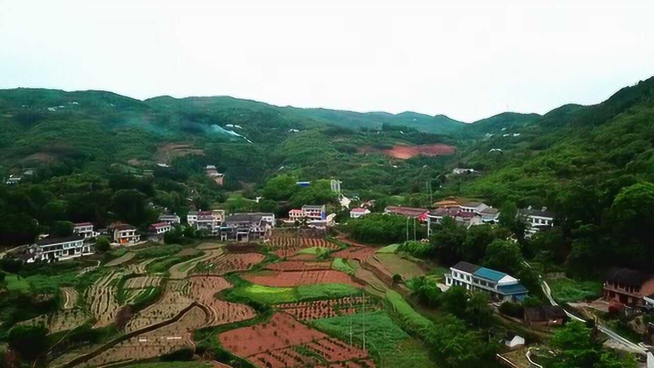 航拍石门县维新镇维新场社区