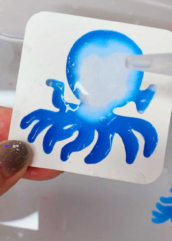 八爪鱼吐泡泡了