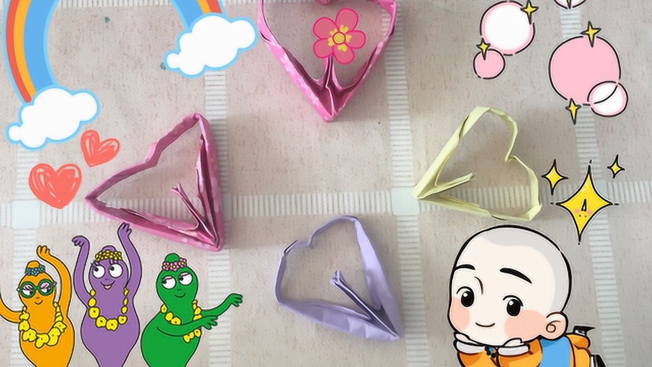神奇折纸篇爱心平衡鸟看着复杂动手超级简单一张纸就可以实现指尖舞