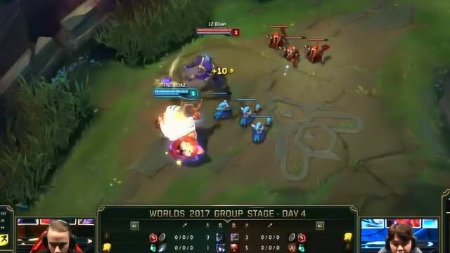 FNCvsLZ,刚进草丛简单过招,双方都交闪撤退