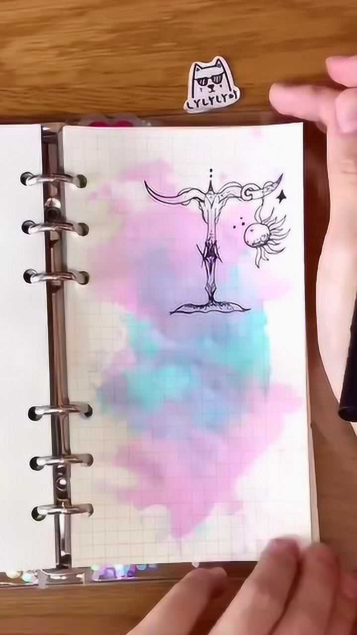 星座手帐中的天秤座制作方法