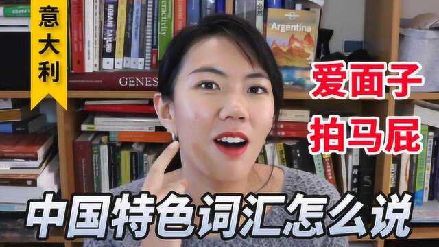 中国的特色词汇用意大利语怎么说?爱面子、拍马屁、巴结