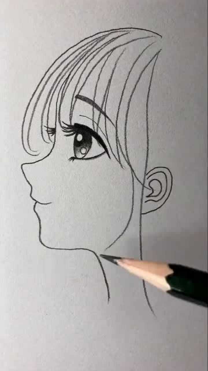 教你画女神级的侧脸,单身久了,看个漫画都觉得眉清目秀的