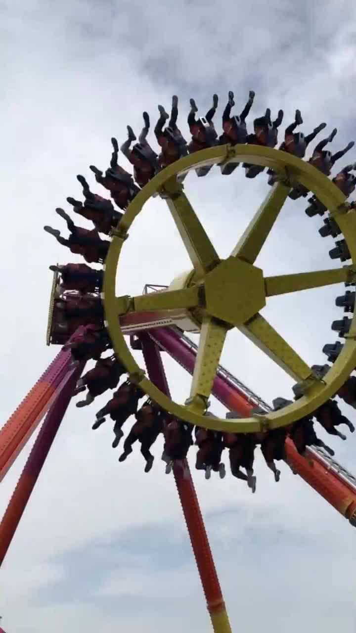 常州嬉戏谷360度大摆锤这也太吓人了一般人不敢尝试啊