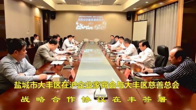 盐城市大丰区在沪企业家商会与区慈善总会 签署战略合作协议