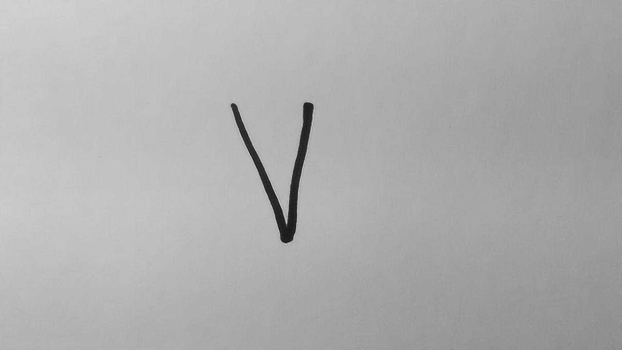 创意简笔画用字母v画个啥东西呢可爱萌萌哒