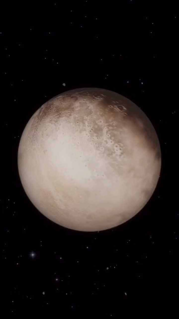 冥王星-主要由岩石和冰组成,冥王星相对较小,仅有月球质量的六分之一