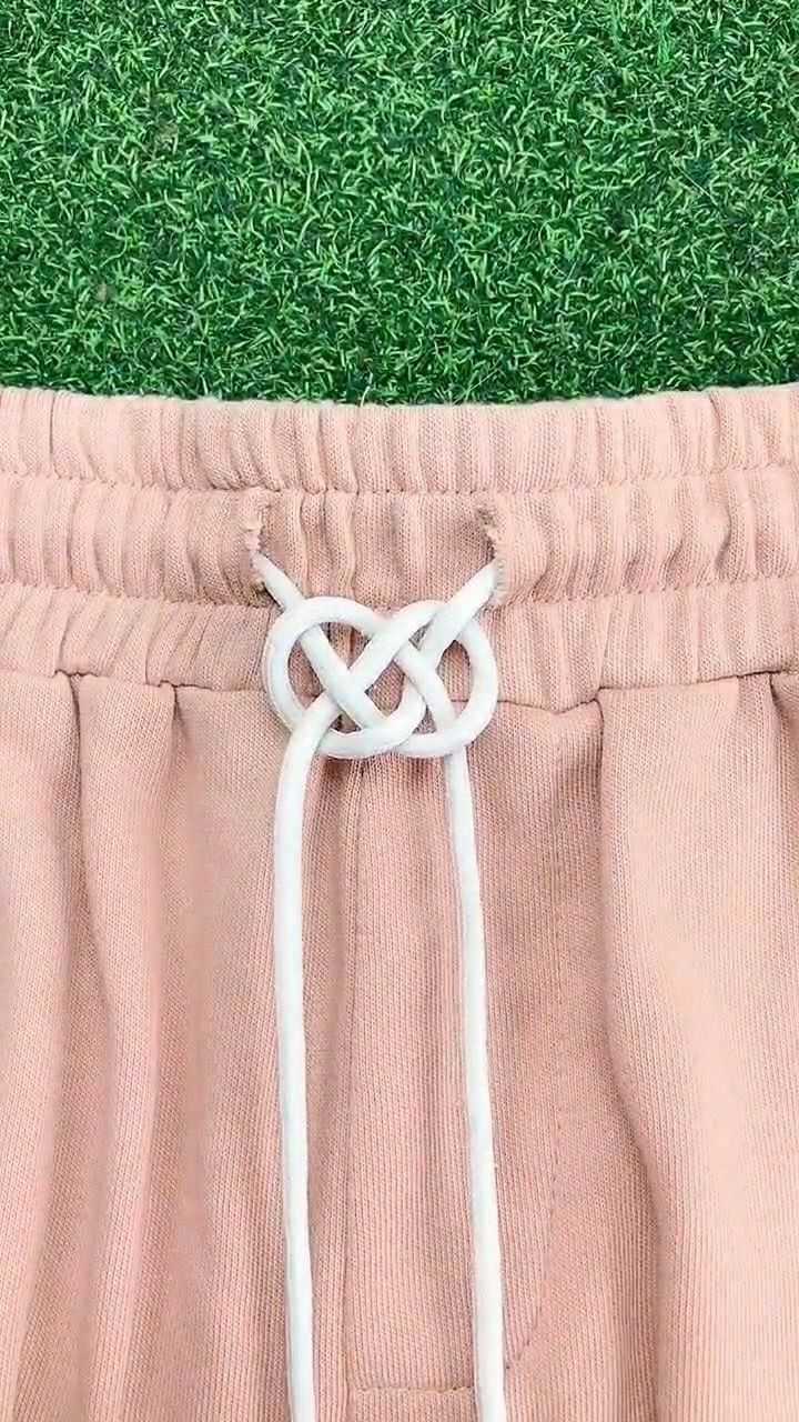 运动裤上的绳子这样系,真是简单易学又漂亮