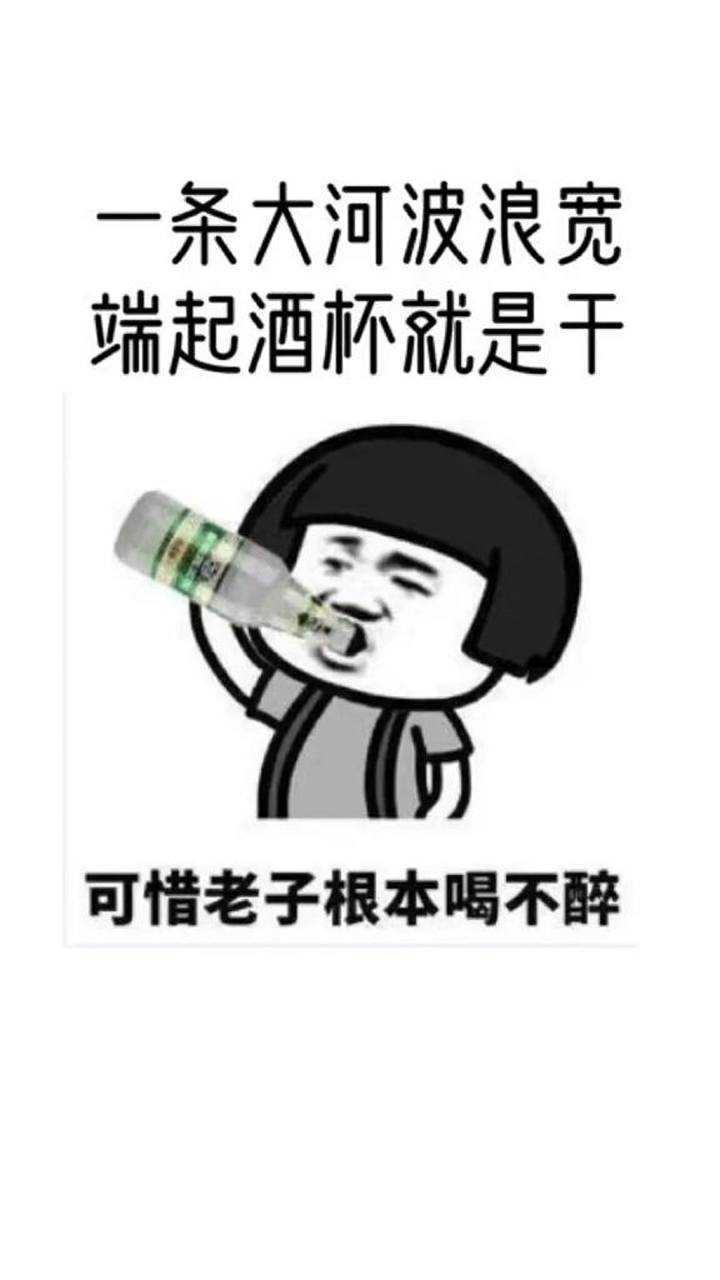 一条大河波浪宽,端起酒杯就是干