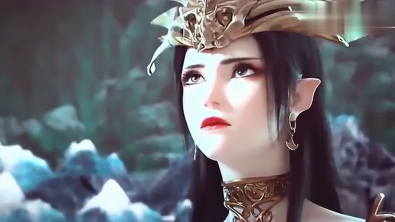 动漫剪辑斗破苍穹美女美杜莎戴着红色面纱太好看了魅力十足