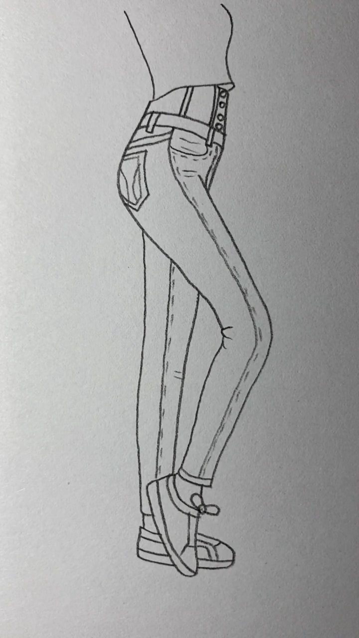 修长的双腿画法