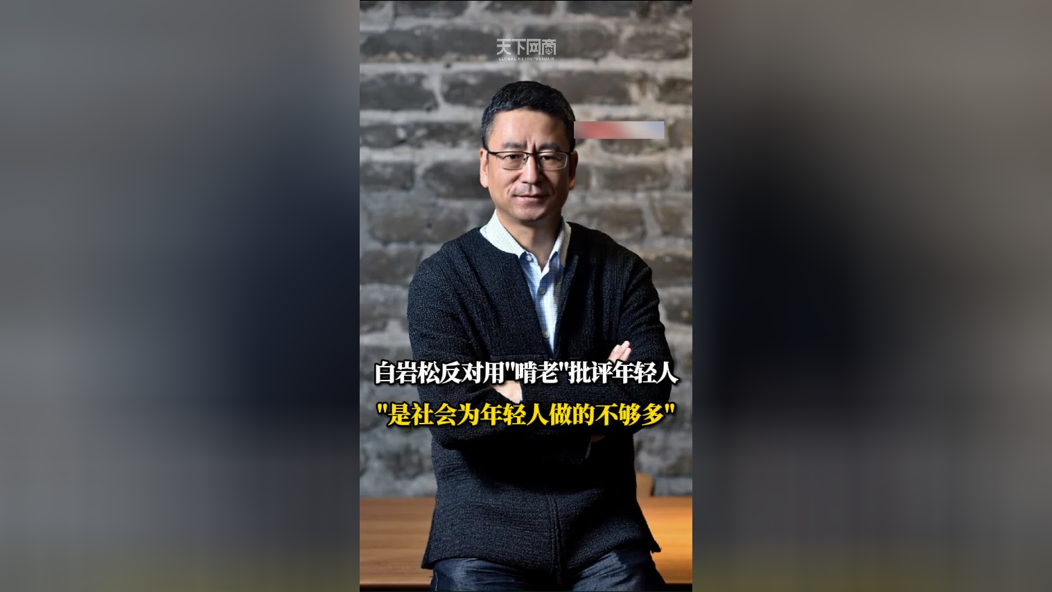 白岩松反对用"啃老"批评年轻人