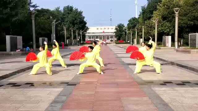 120+集体规定+李淑芬、于宝珍、张云凤、张永兰、马秀华、孙桂华+天津汉沽区域健身团队三队+《太极功夫扇一套》