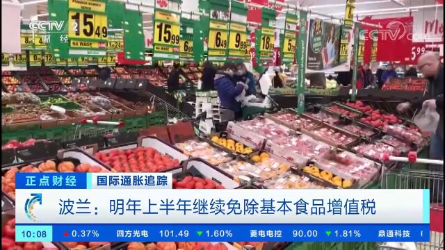 波兰:明年上半年继续免除基本食品增值税