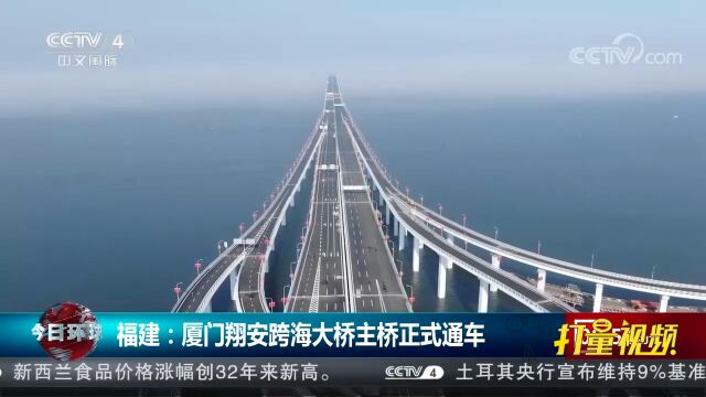 福建厦门翔安跨海大桥主桥正式通车,大桥全长12.37公里