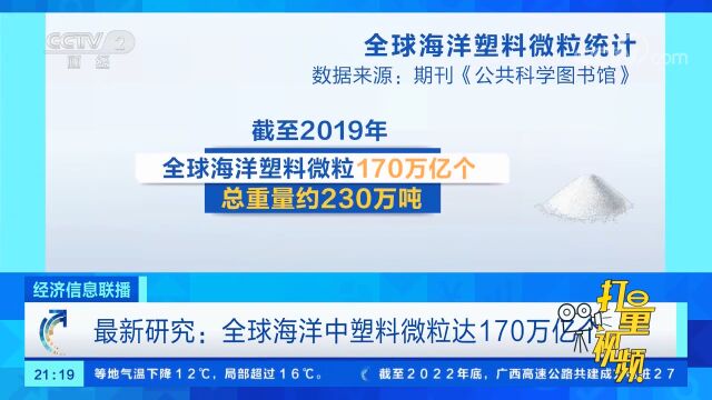 最新研究:全球海洋中塑料微粒达170万亿个