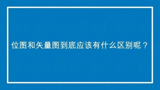 位图和矢量图到底应该有什么区别呢?