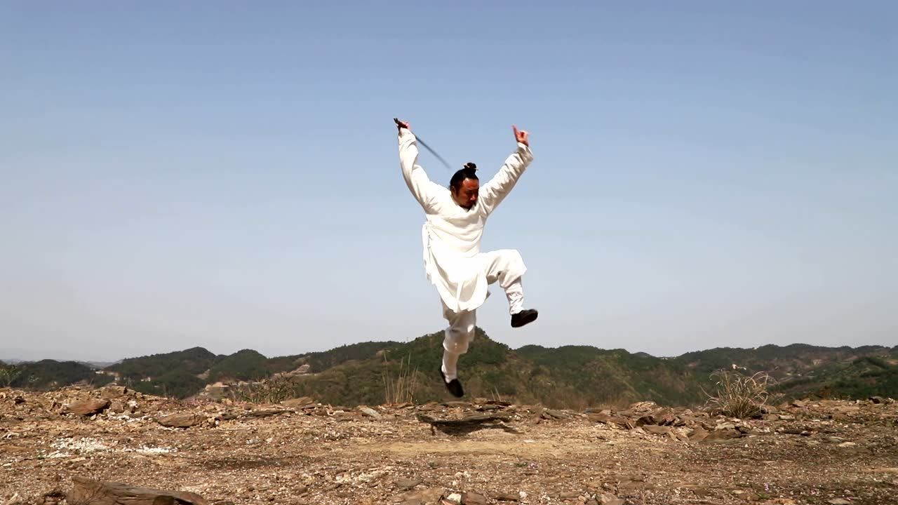 武当七星剑背面教学演示