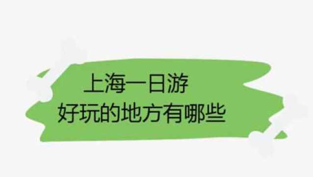 上海一日游好玩的地方有哪些