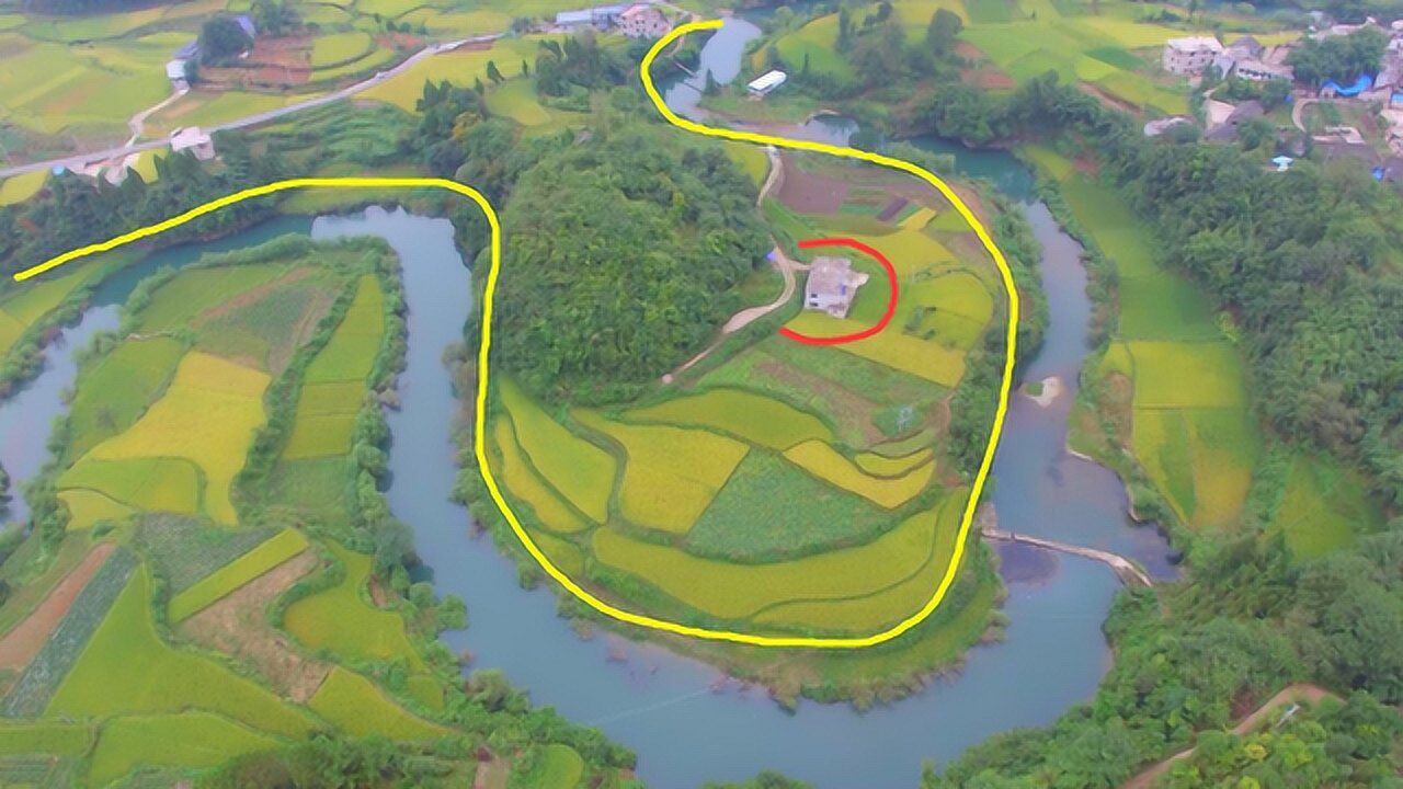 此地真龙如仰掌端然有穴明天象水龙结穴的风水宝地
