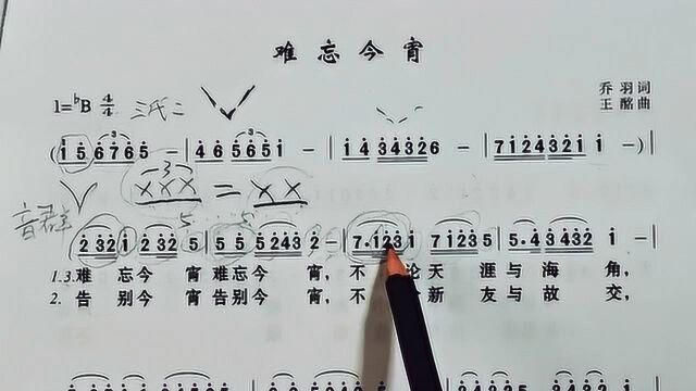 《难忘今宵》简谱视唱,演唱与演奏歌曲必备知识,学音乐从视唱开始