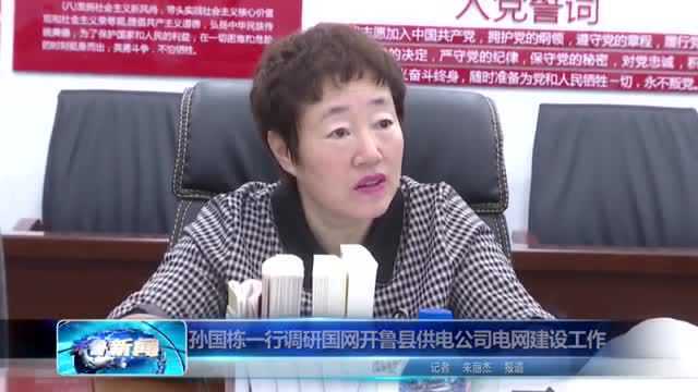 孙国栋一行调研国网开鲁县供电公司电网建设工作