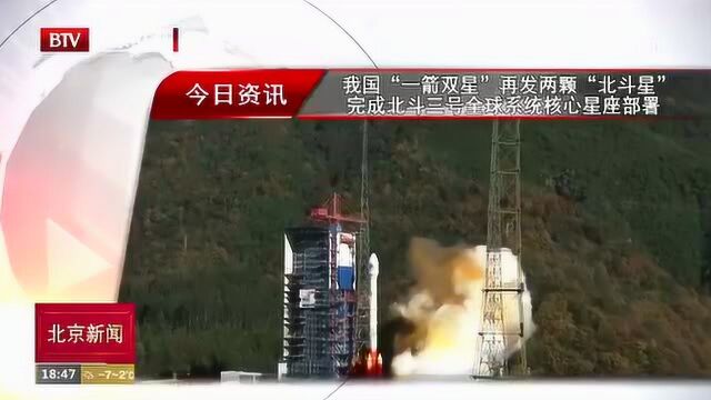 我国“一箭双星”再发两颗“北斗星” 完成北斗三号全球系统核心星座部署