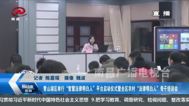 青山湖区举行智慧法律明白人平台启动仪式暨全区农村法律明白人骨干培训会