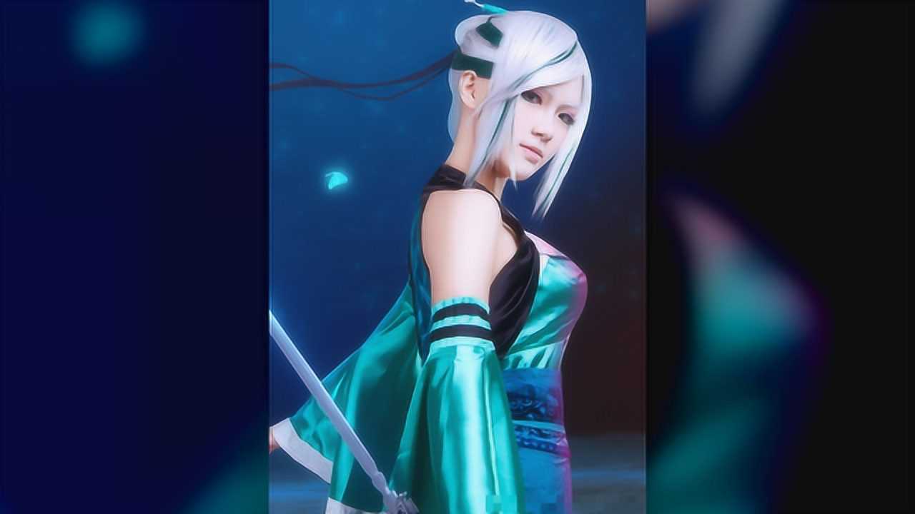 动漫《秦时明月》晓梦cosplay欣赏,英气迷人的银发小姐姐