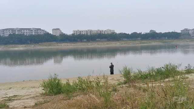 家乡冬天的北河边风景