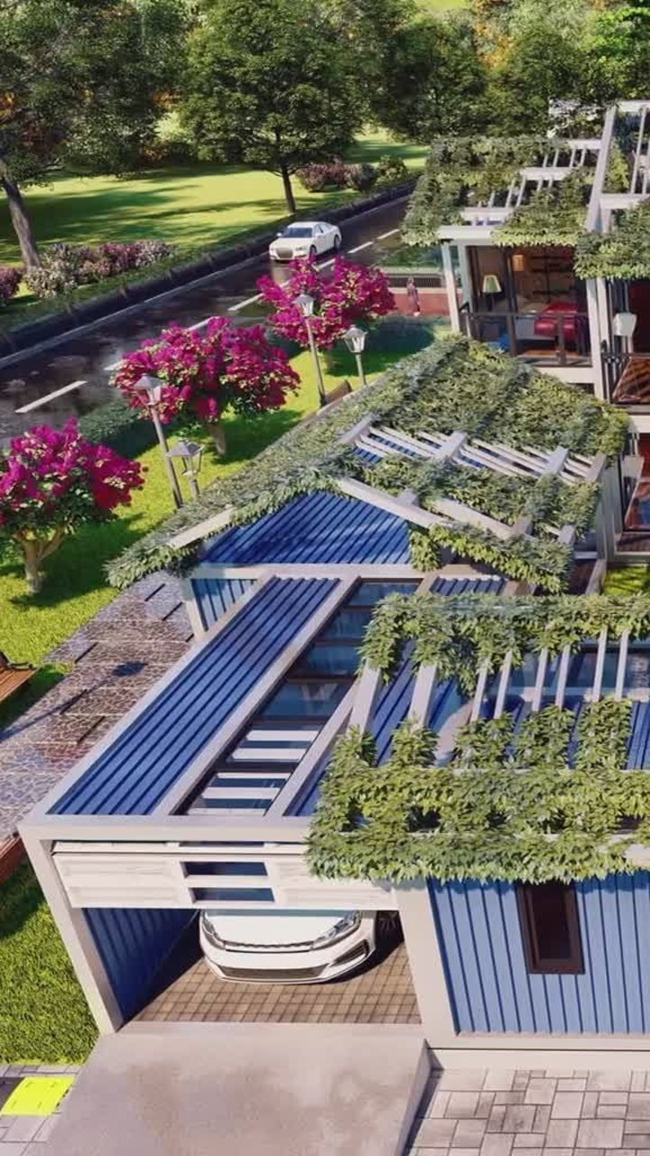 用集装箱,建现代风格的四合院!