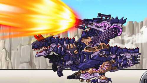 变形金刚机器牛龙集中火力,爆发出了非常强大的战斗力