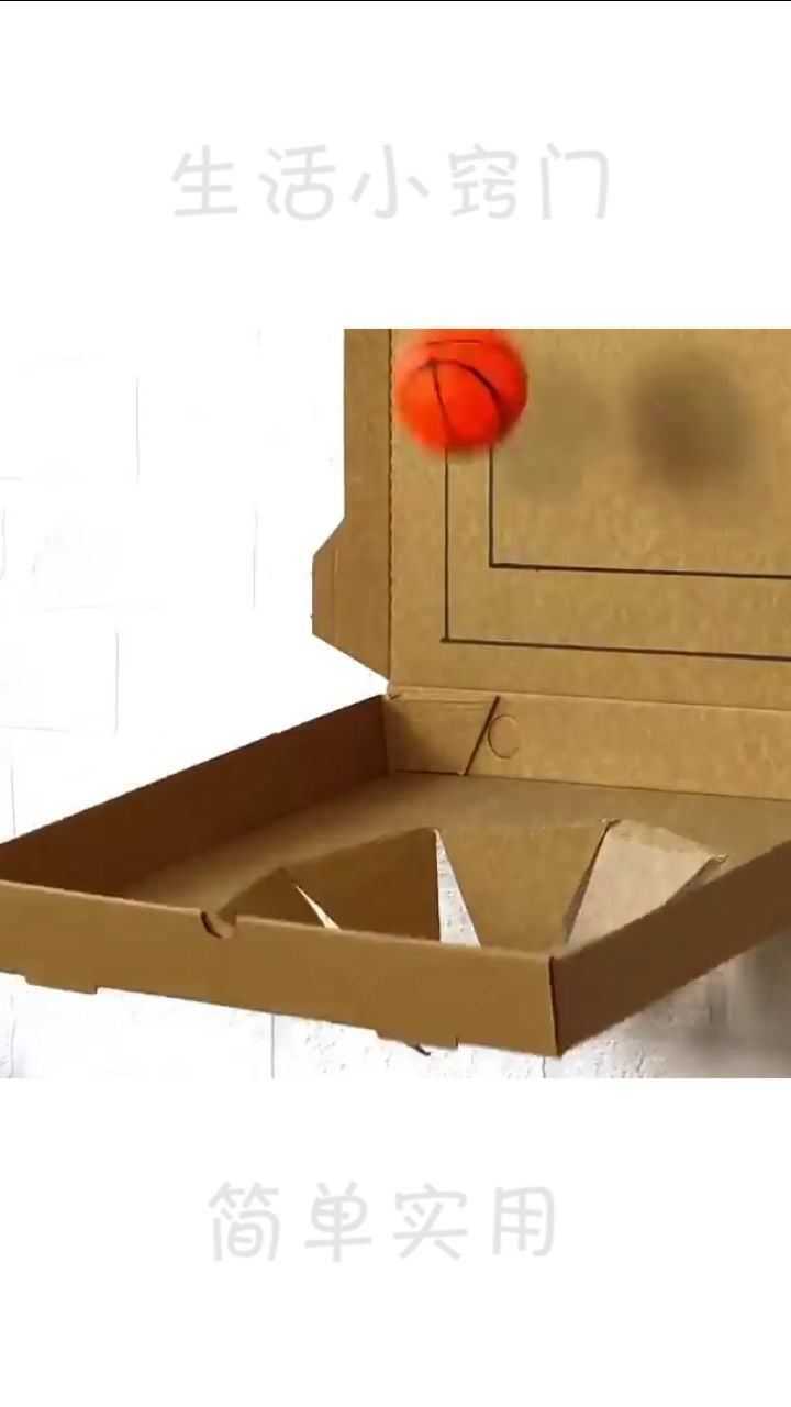 简单教你纸皮制作篮球框很可爱哦