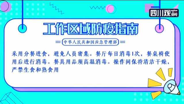 工作区域防疫指南⑤ 食堂进餐如何做