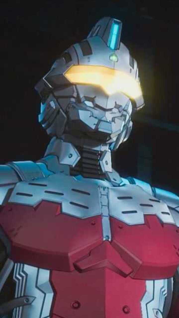 机甲赛文初次变身 手持长剑犀利霸气