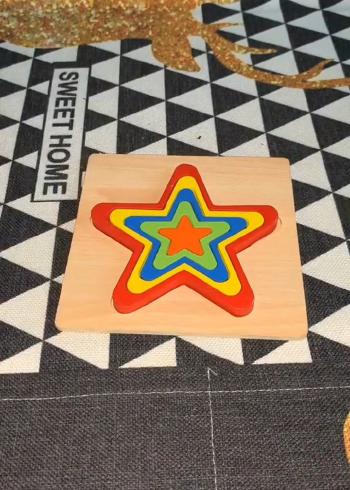七彩五角星拼图,好看又好玩!