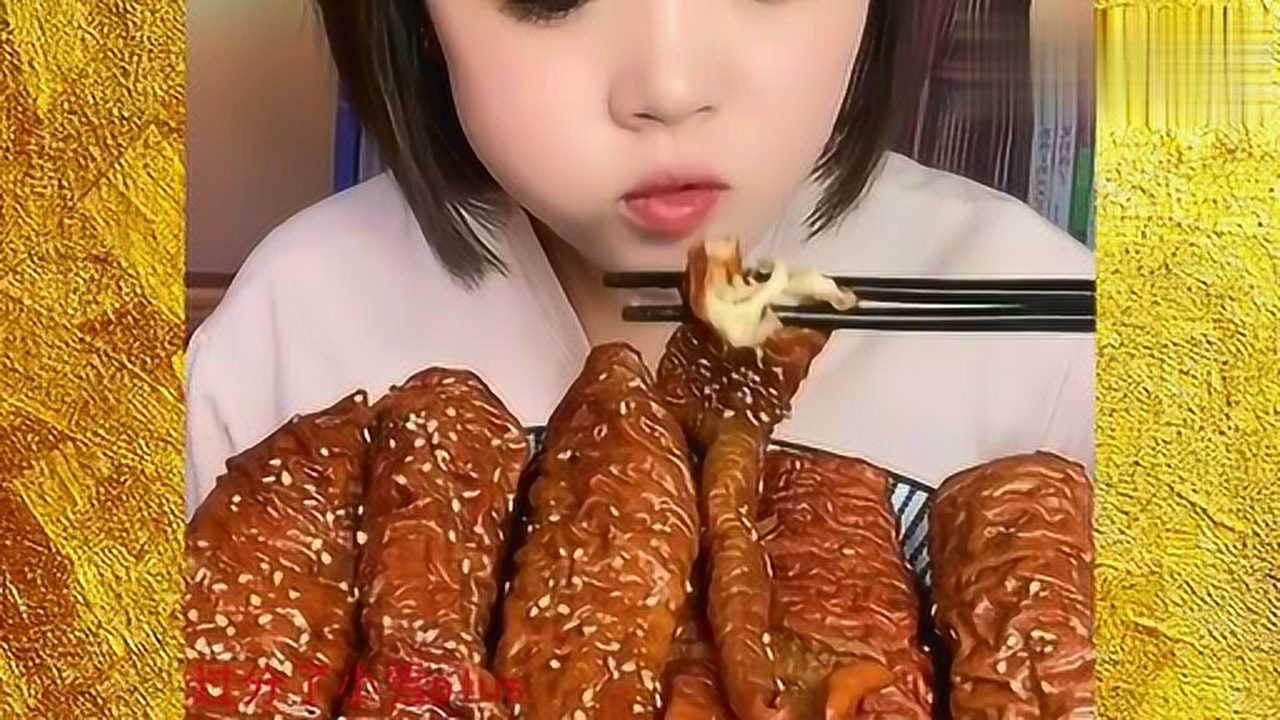 韩国吃播美女真是大胃王,大口吞咽太爽了,把我都看馋了