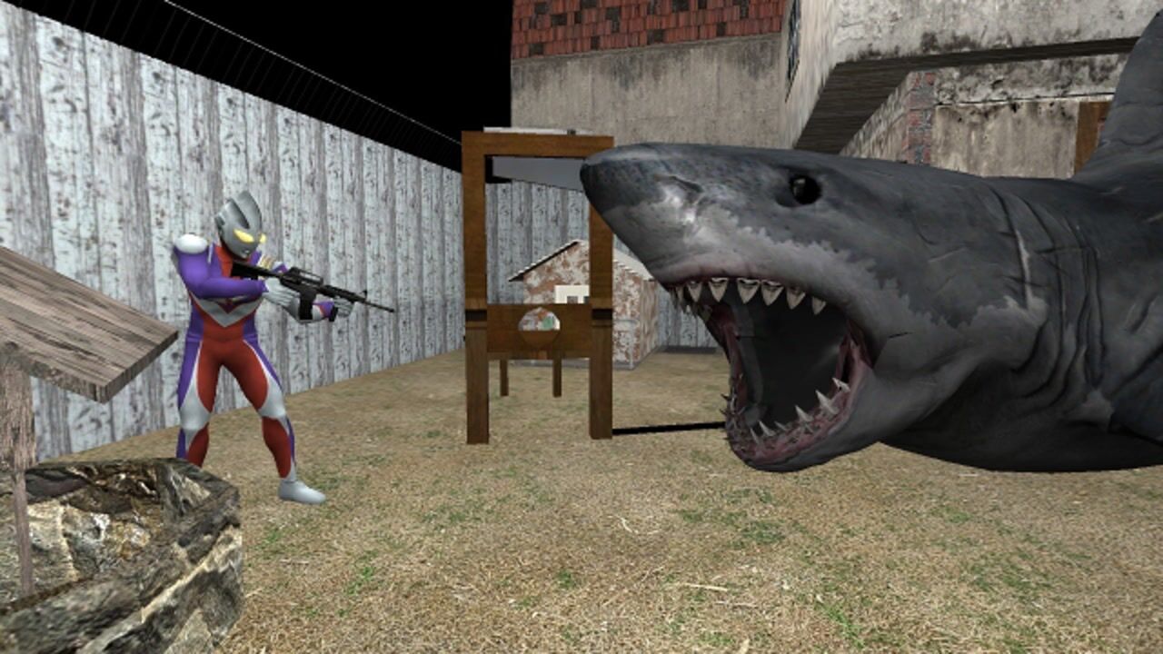 迪迦奥特曼去密室里打怪兽遇到一条大鲨鱼怎么办啊?