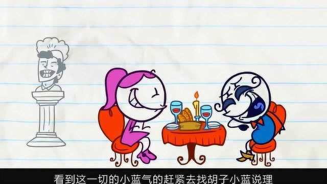 铅笔人动画:好心的铅笔人扶老奶奶过马路.