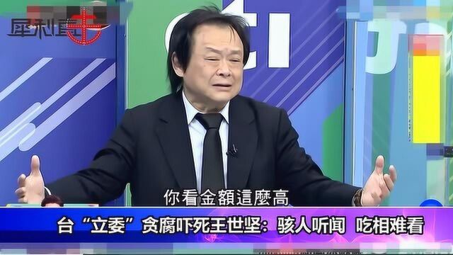 台湾“立委”集体贪腐案震惊王世坚:居然在“立法院”收贿款