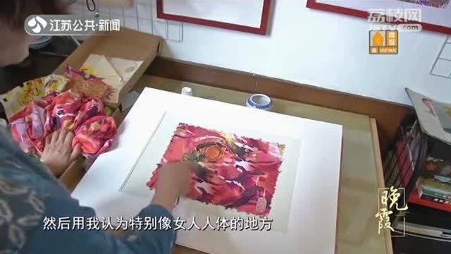 用“布”也能作画!女工程师有个“绘画梦” 41岁考入艺术学院