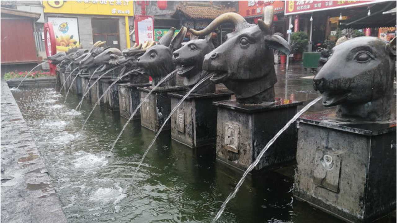 实拍圆明园十二兽首正午喷水场面壮观古人是如何做到的