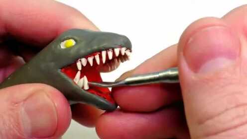 手办:橡皮泥制作鲨鱼
