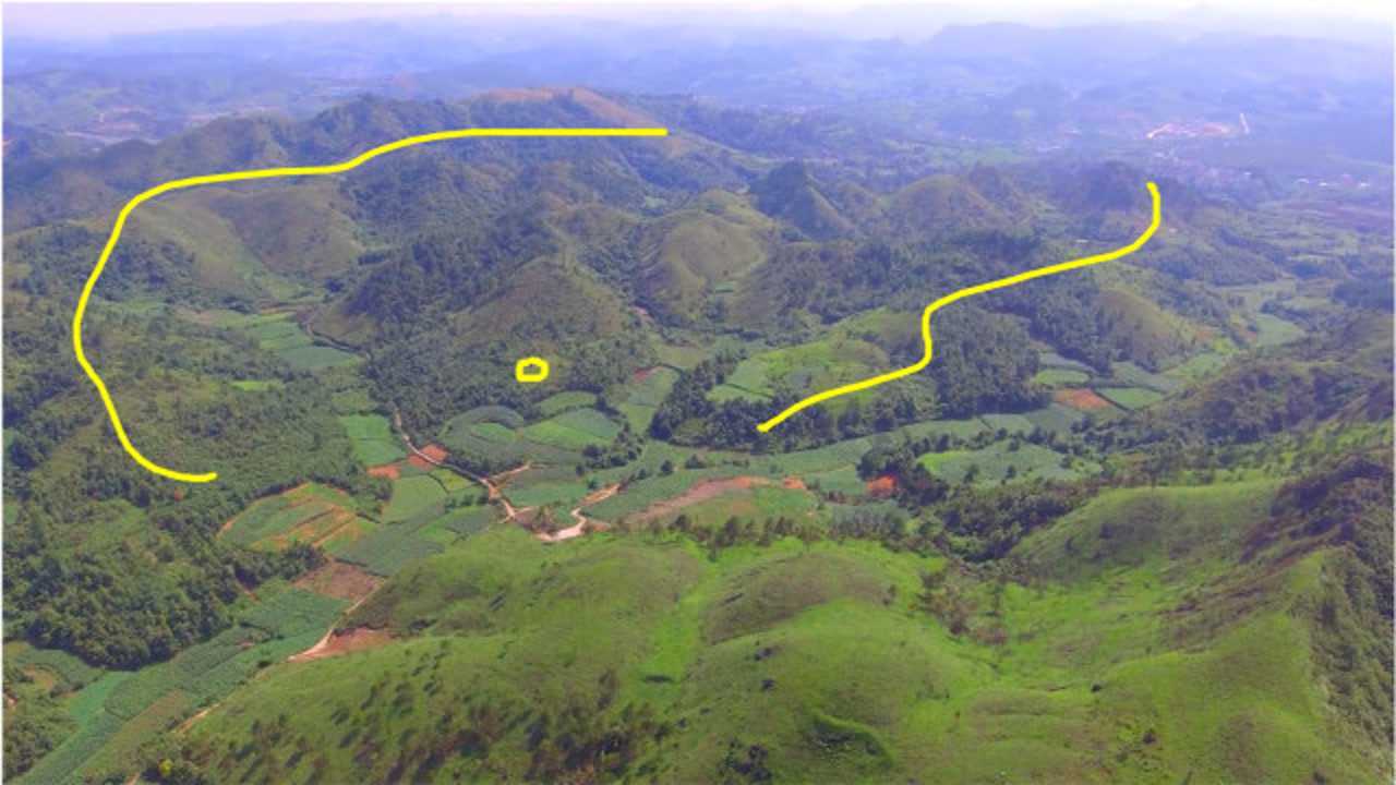 此地喝形"飞凤饮水",明堂端正,水聚天心风水宝地