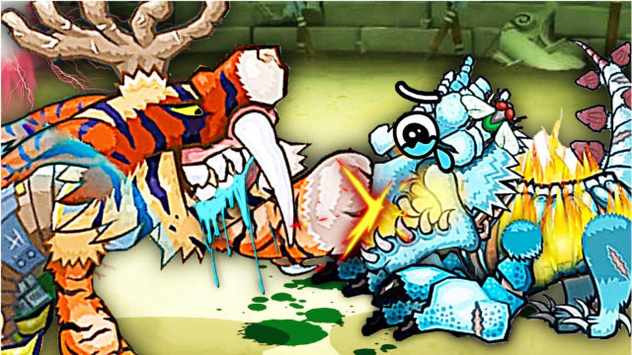 变异猫战争 我变异出了龙头,对战一头僵尸冰狼!小熙解说